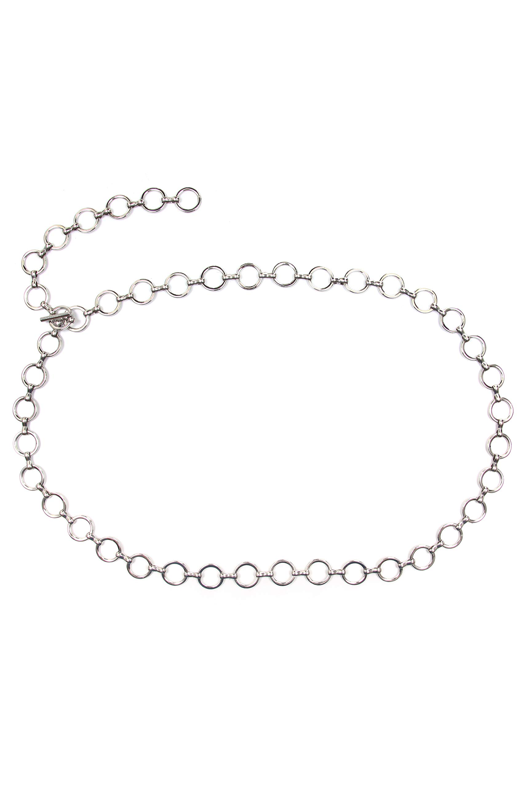 collezione alessandroKeola Simple Chain Belt with Small Round Rings