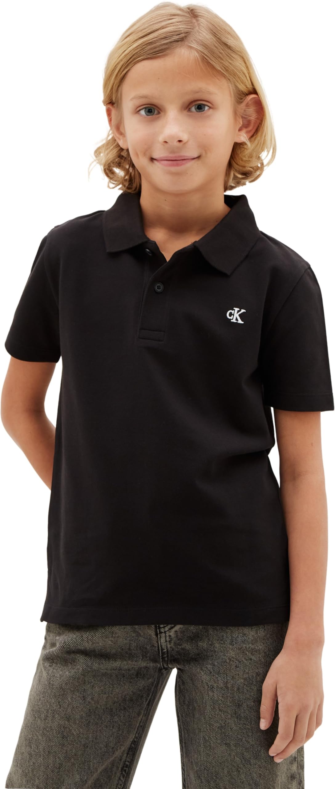 Calvin Klein Solid Polo Lvcksjb29b Polo S/S Niños