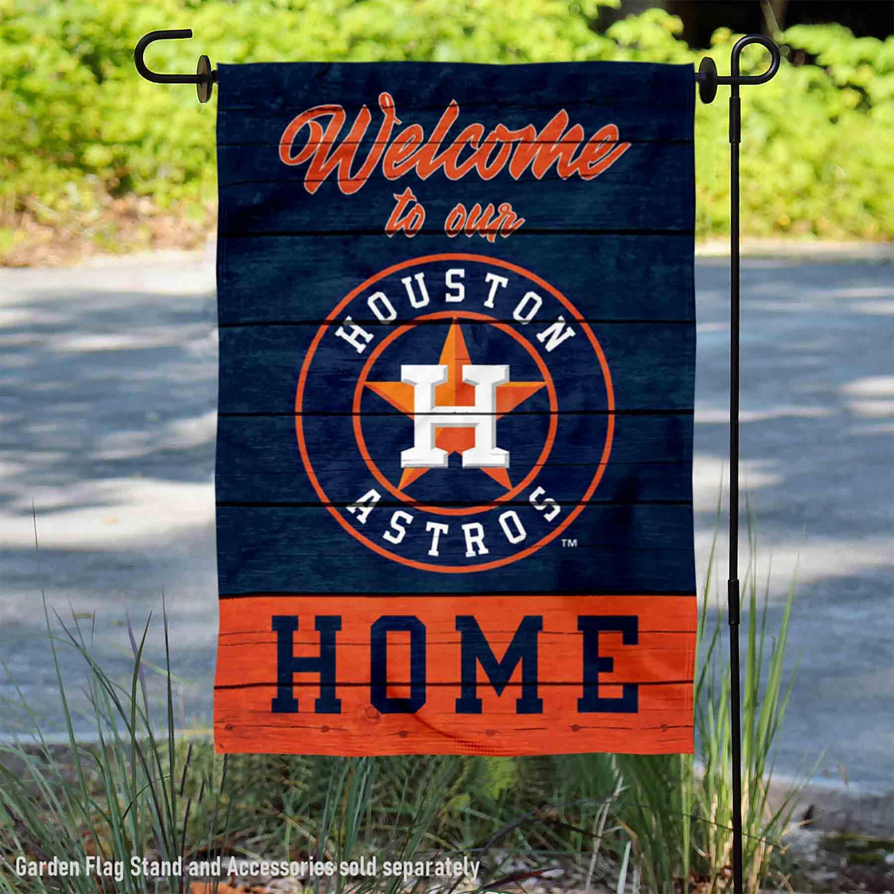 Houston Astros Welcome To Our Home Double Sided Garden Flag : Sports & Outdoors