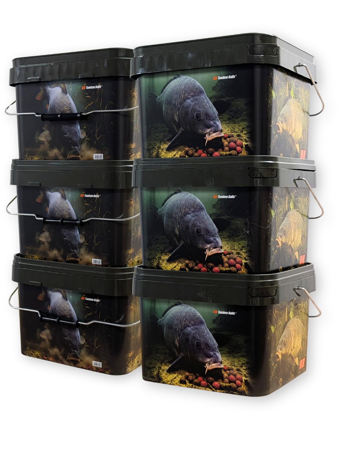 Tandem Baits Seaux de Pêche Carpe avec Couvercle 10l