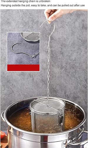 Miniatura 5 de Infusor de bola de té de acero inoxidable, filtro de especias para sopa y condimentos, cesta de té de hojas sueltas empinadas de malla con gancho de