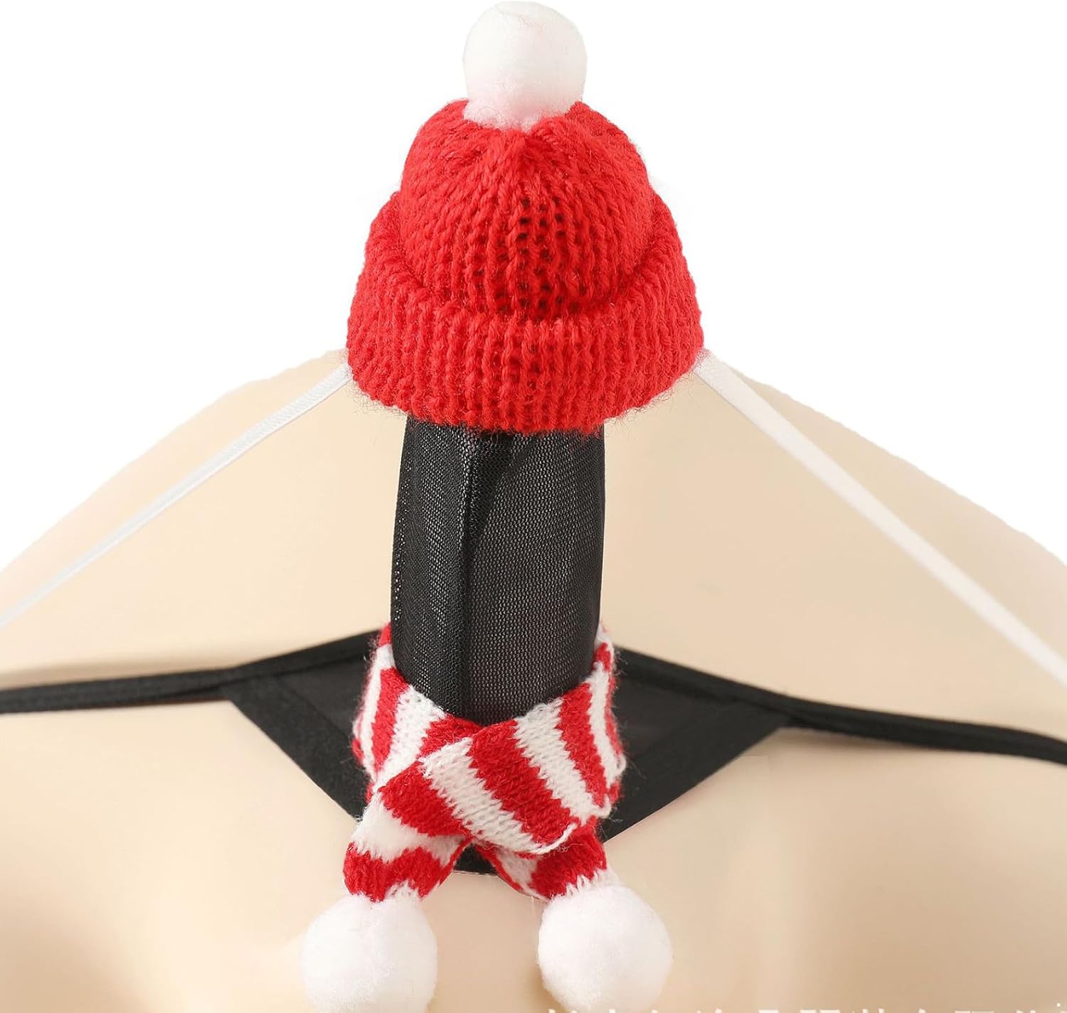 Jhaoyu Mens Sexy Christmas Thongs Underwear Knit Mini Santa Hats Low Rise T-Back G-Strings