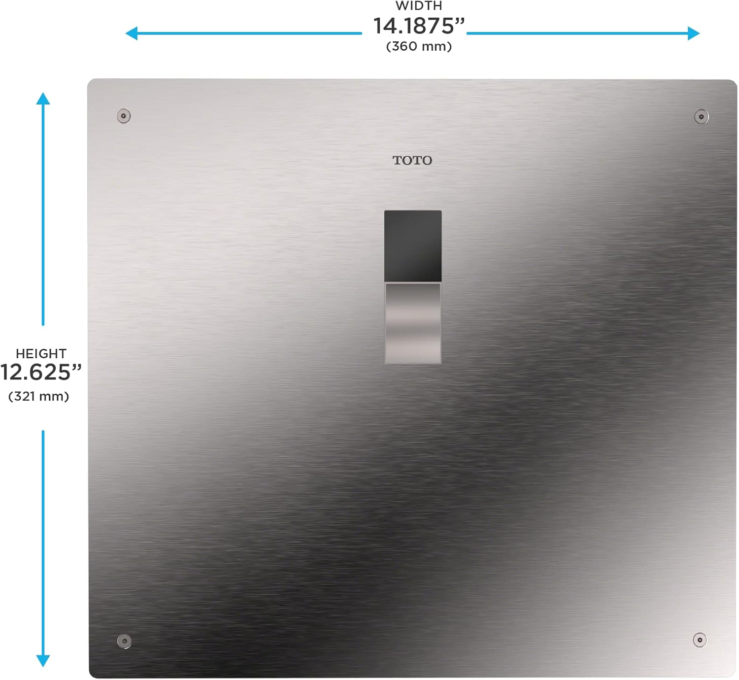 TOTO® ECOPOWER® Touchless 1.28 GPF High-Efficiency Concealed Toilet Flush Valve, Polished Chrome - TET2LB#SS