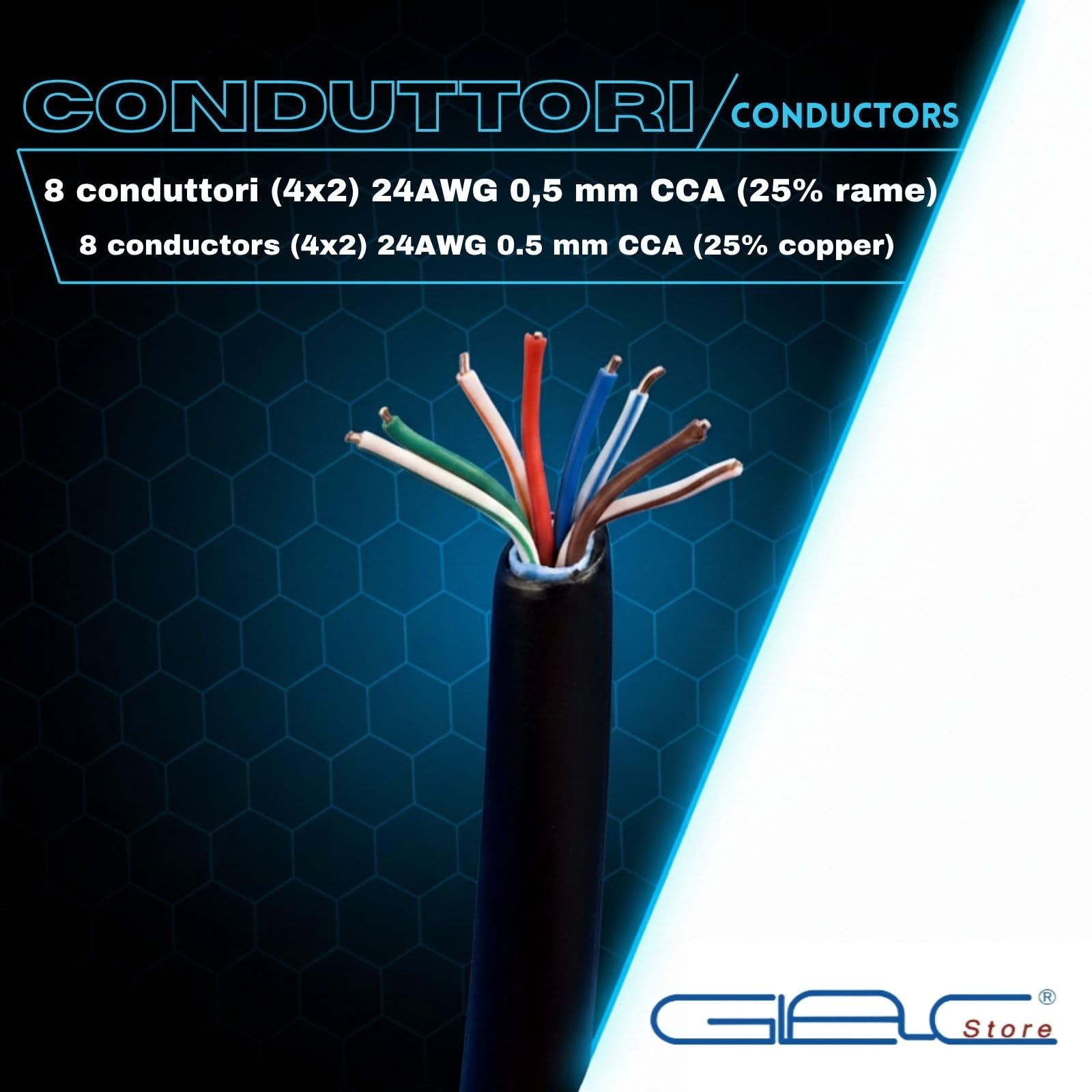 Cable LAN UTP Cat 5e de exterior, 8 conductores 24AWG, 1000 Mbps, 4 pares cableados, doble aislamiento PE/LSZH, negro, 100 m o 305 m (305 m)