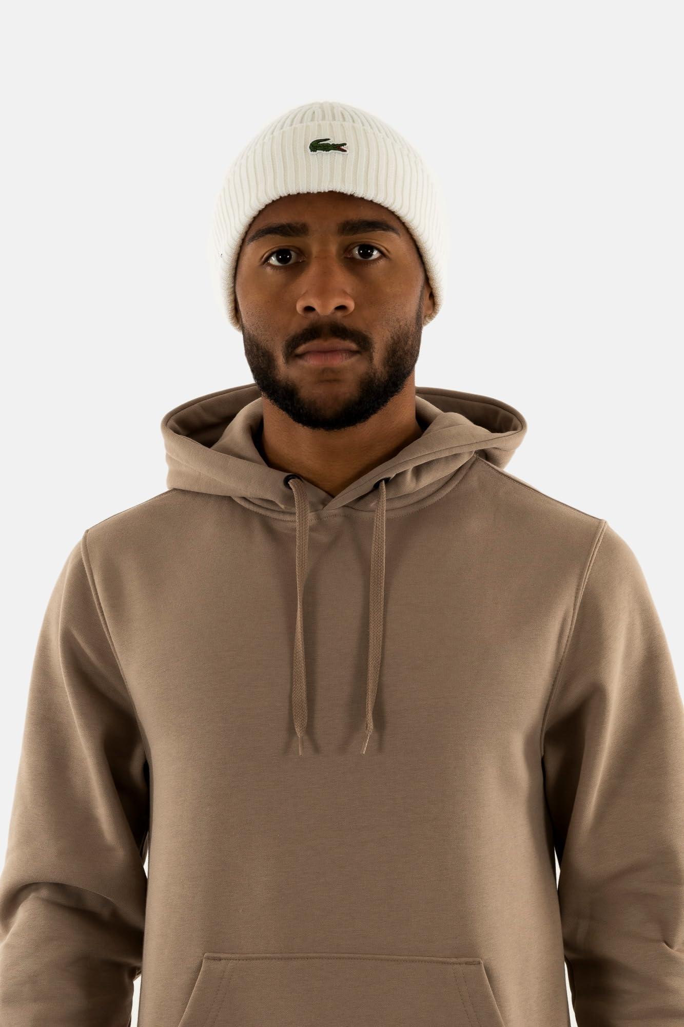 Lacoste Herren Beanie-Mütze Rib Knit Brushed Wool Beanie