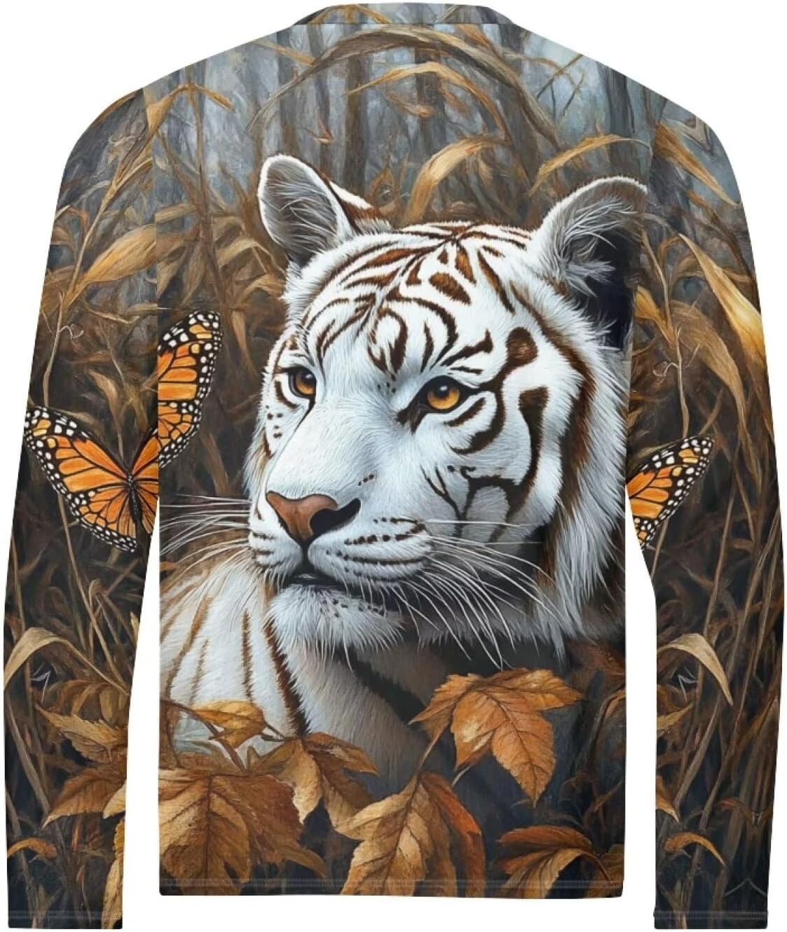 Fashion Long Sleeve Shirts for Men S-4XL Crewneck Workout Tops Casual Athletic Tees for Running Hiking