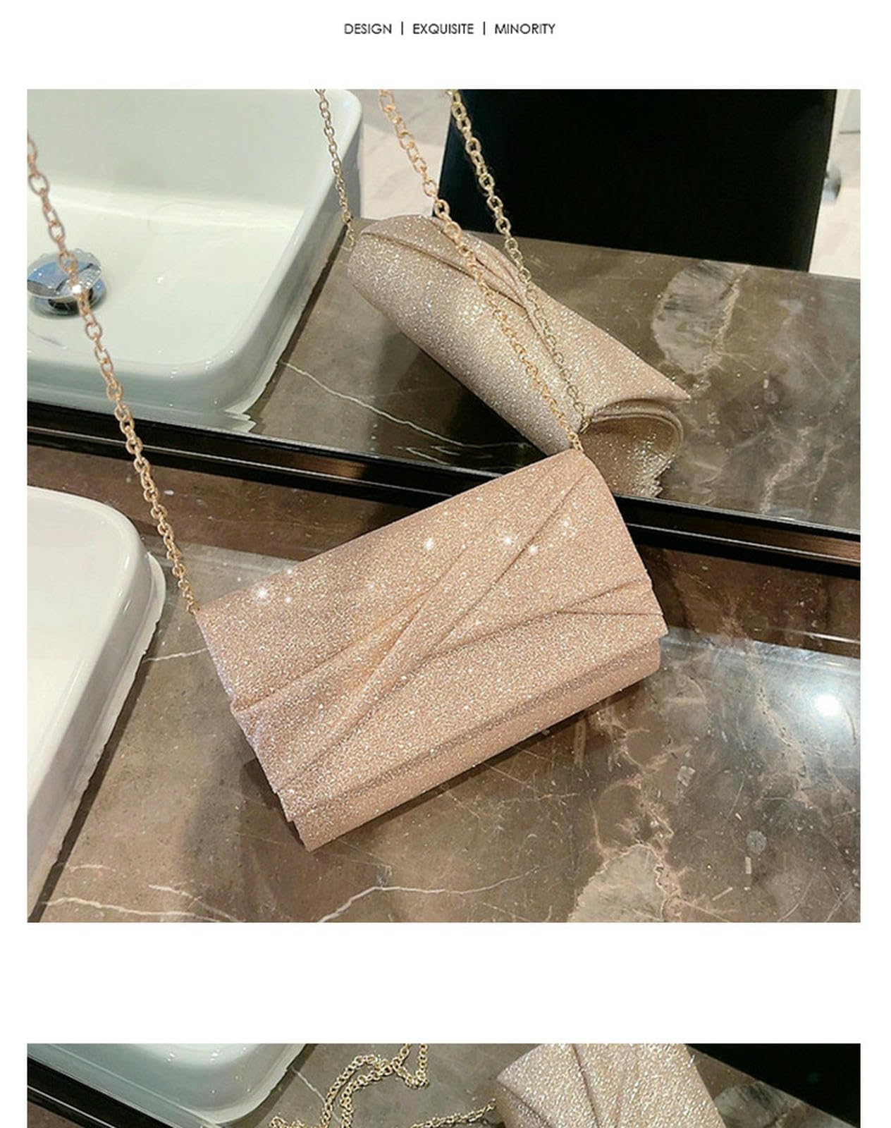 Damska torba na ramię kopertówka, damska ręka, ramię, crossbody, mały kwadrat moda