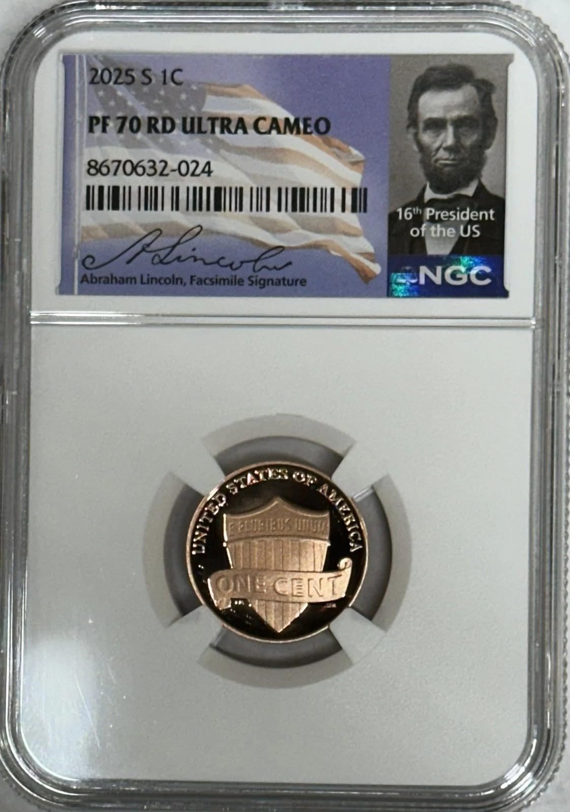 2025-S Lincoln Shield Cent, NGC PF70DCAM, 1C at Amazon's