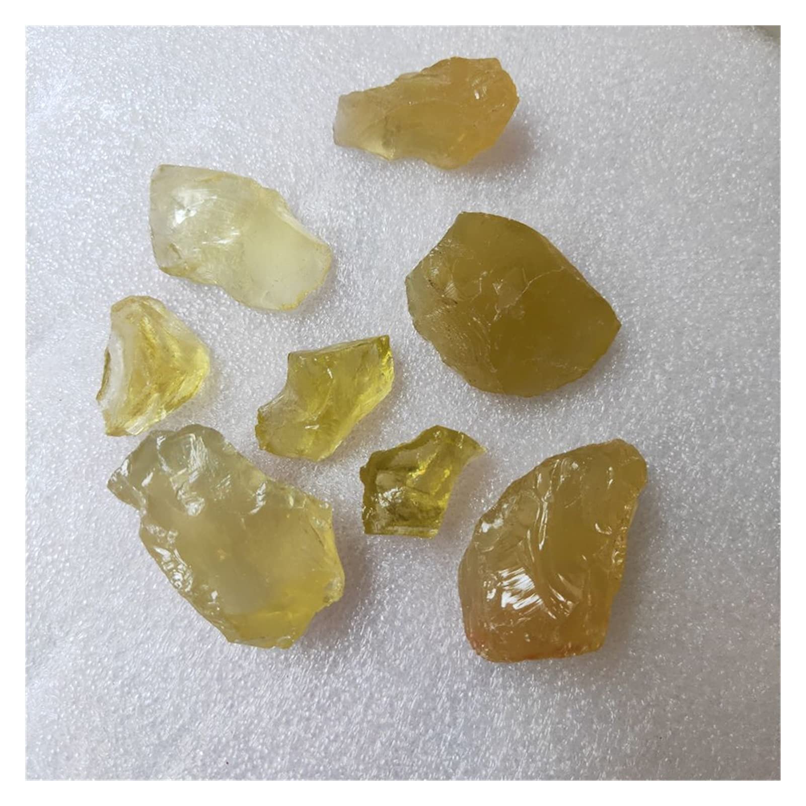 JCAKES Cristallo Naturale Grezzo Grezzo Cristallo di Quarzo citrino Naturale Grezzo Pietre grezze Cristallo di Quarzo Giallo Pietra preziosa Grezza Campione di Pietra Naturale (Size : 50g)