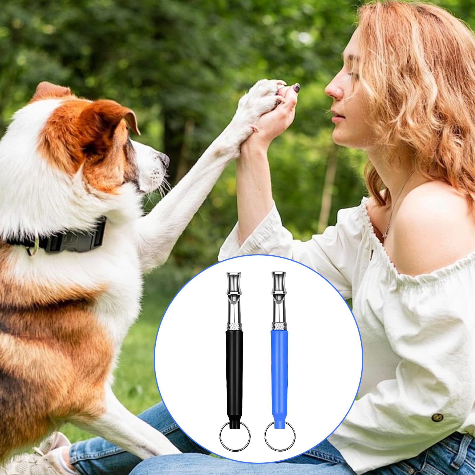 Fischietto Ultrasuoni Per Cani - 2 Pezzi, Frequenza Regolabile, Antiabbaio, Con Cordino - Foto 7