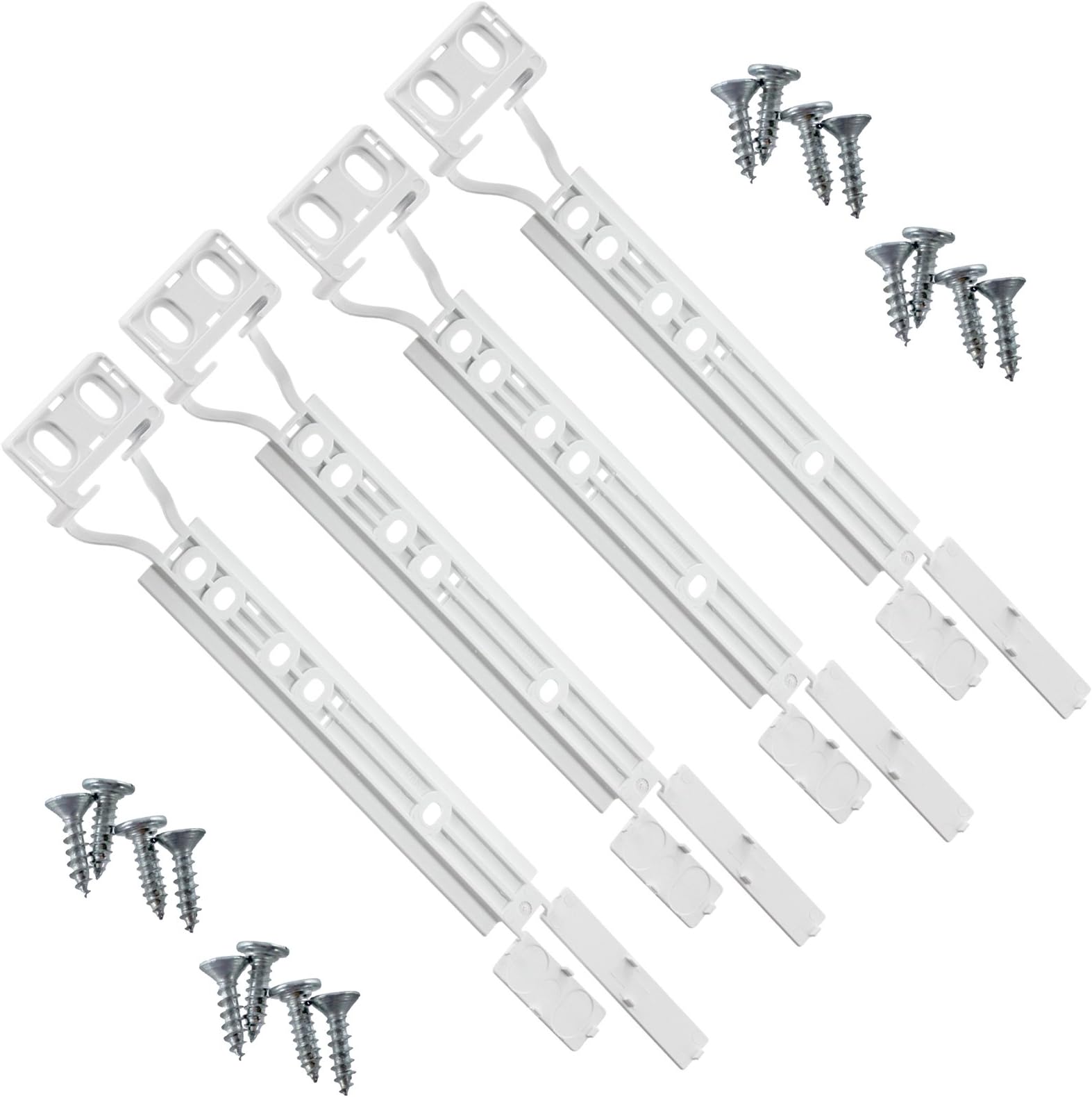 John Lewis Genuine JLBILIC02 JLBILIC03 Fridge Freezer Door Mounting Brackets Plastic Slide Fixing Kit (4 Pack)