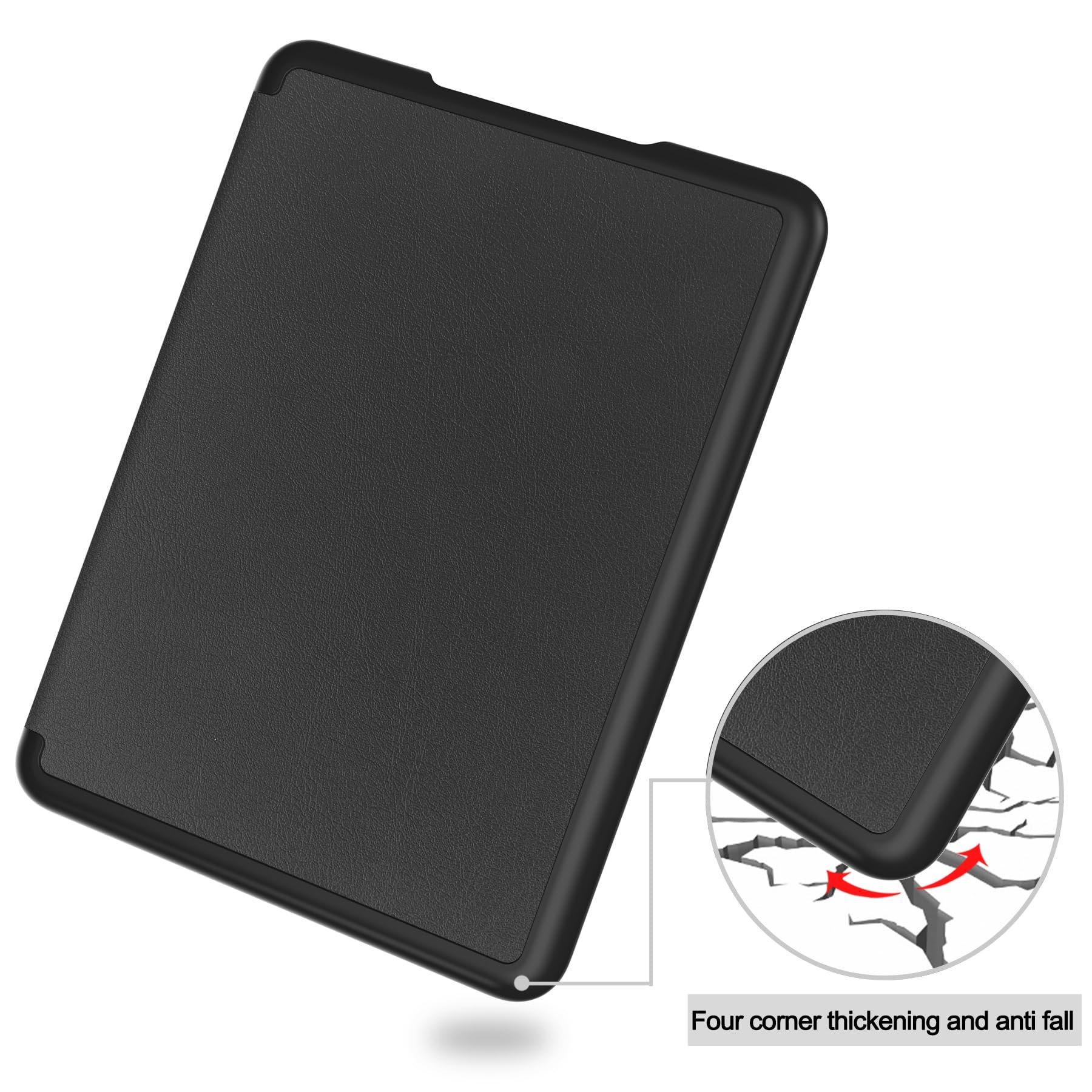 Étui de protection pour tablette Compatible avec Kindle Paperwhite (12e génération, 2024) 7" Étui Compatible with tablette intelligente à trois volets, étui de protection léger, coque arrière rigide e