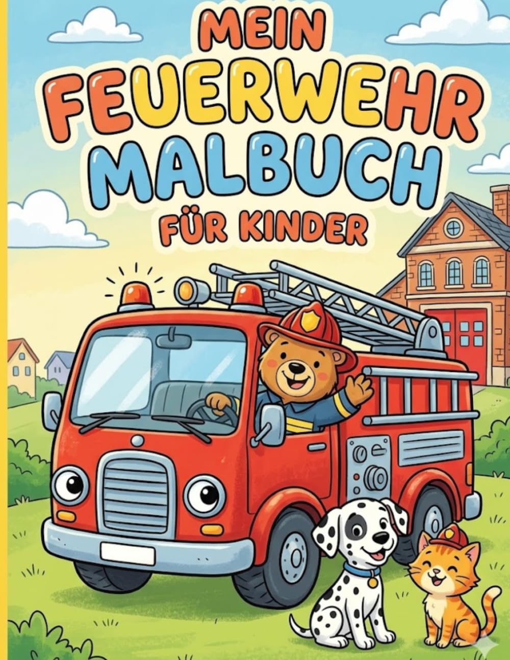 Mein Feuerwehr Malbuch für Kinder: Feuerwehr in verschiedenen Einsätzen