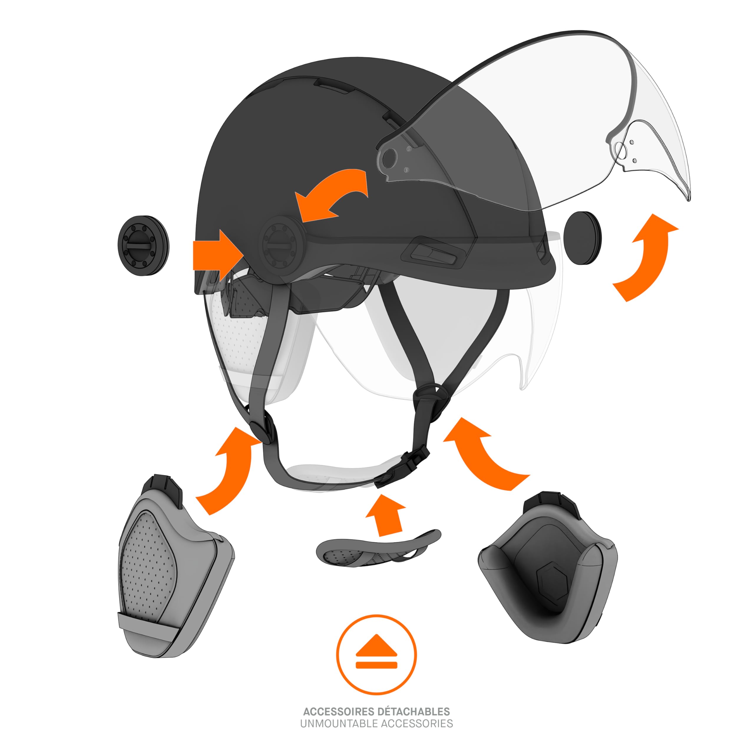 CASR Style - Casque Lifestyle Urbain pour Vélo & Trottinette Electrique - Visière Transparente & Cache-Oreille Amovibles - Confort Optimal pour Homme & Femme - Vert Métallisé - Taille M
