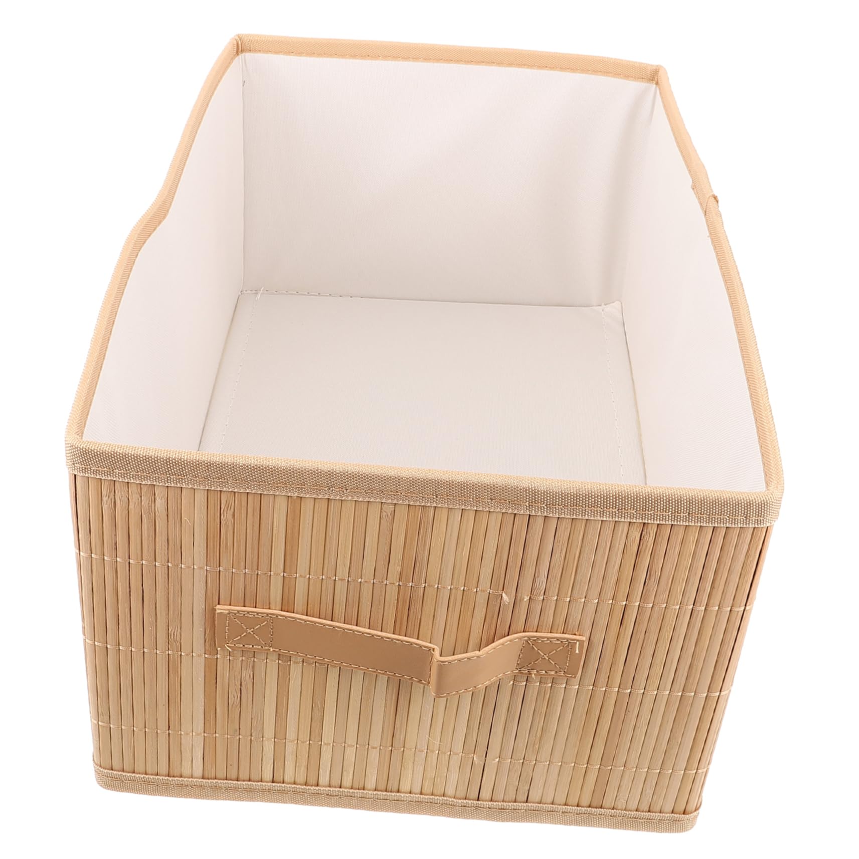 Panier de rangement pliable et facile à nettoyer bac naturel multifonction pour armoires