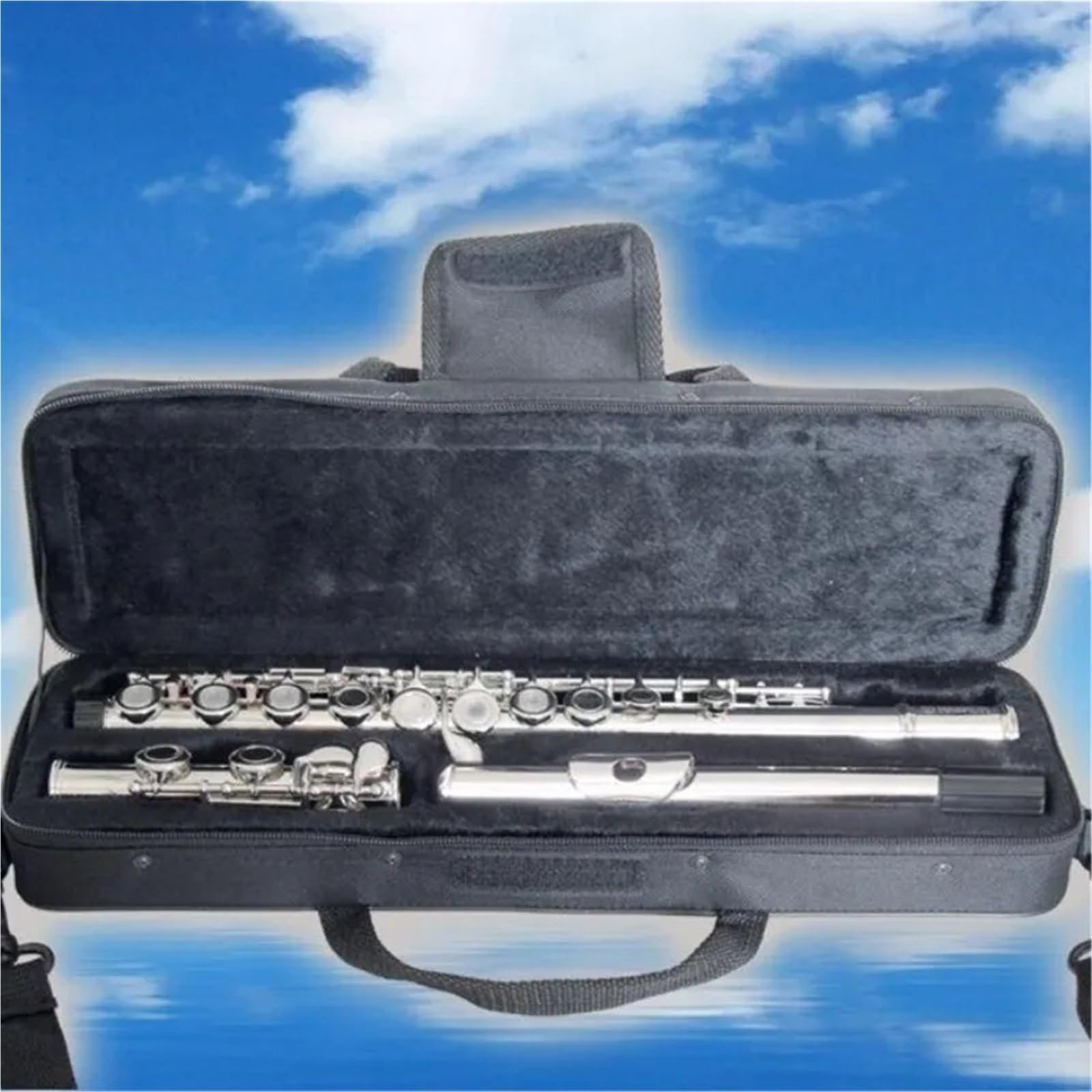 FlöTenkoffer Tragbare Tasche for Konzert 16 17 Löcher Flöte Gig Box Baumwolle gepolsterte wasserdichte Hülle Rucksack Zur Aufbewahrung(17 Holes Bag)