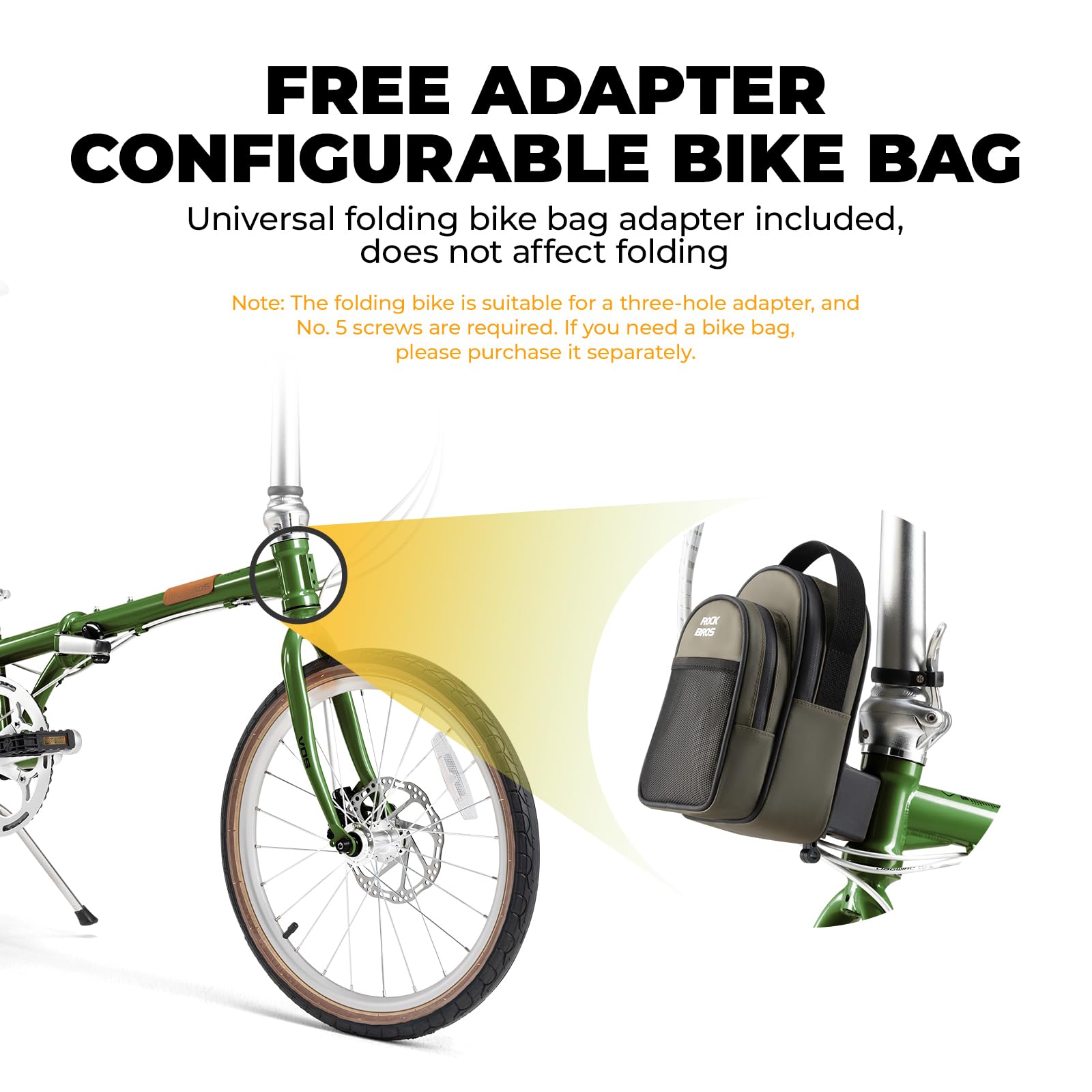 ROCKBROS VDS Bicicletta Pieghevole da 20 Pollici, Acciaio al Cromo-Molibdeno Leggero, Cambio Altus 8V, Freni a Disco, 12kg, per Adulti e Adolescenti, Pendolari & Outdoor