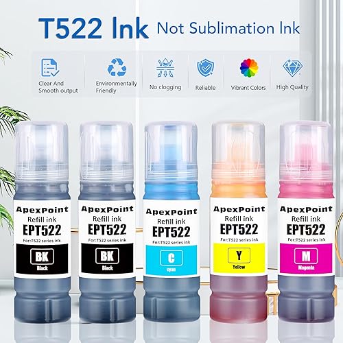 Miniatura 5 de 522 botellas de repuesto de tinta compatibles con ET-1110, ET-1810, ET-2400, ET-2710, ET-2720, ET-2800, ET-2803, ET-2810, ET-2811, ET-2820, ET-2840,