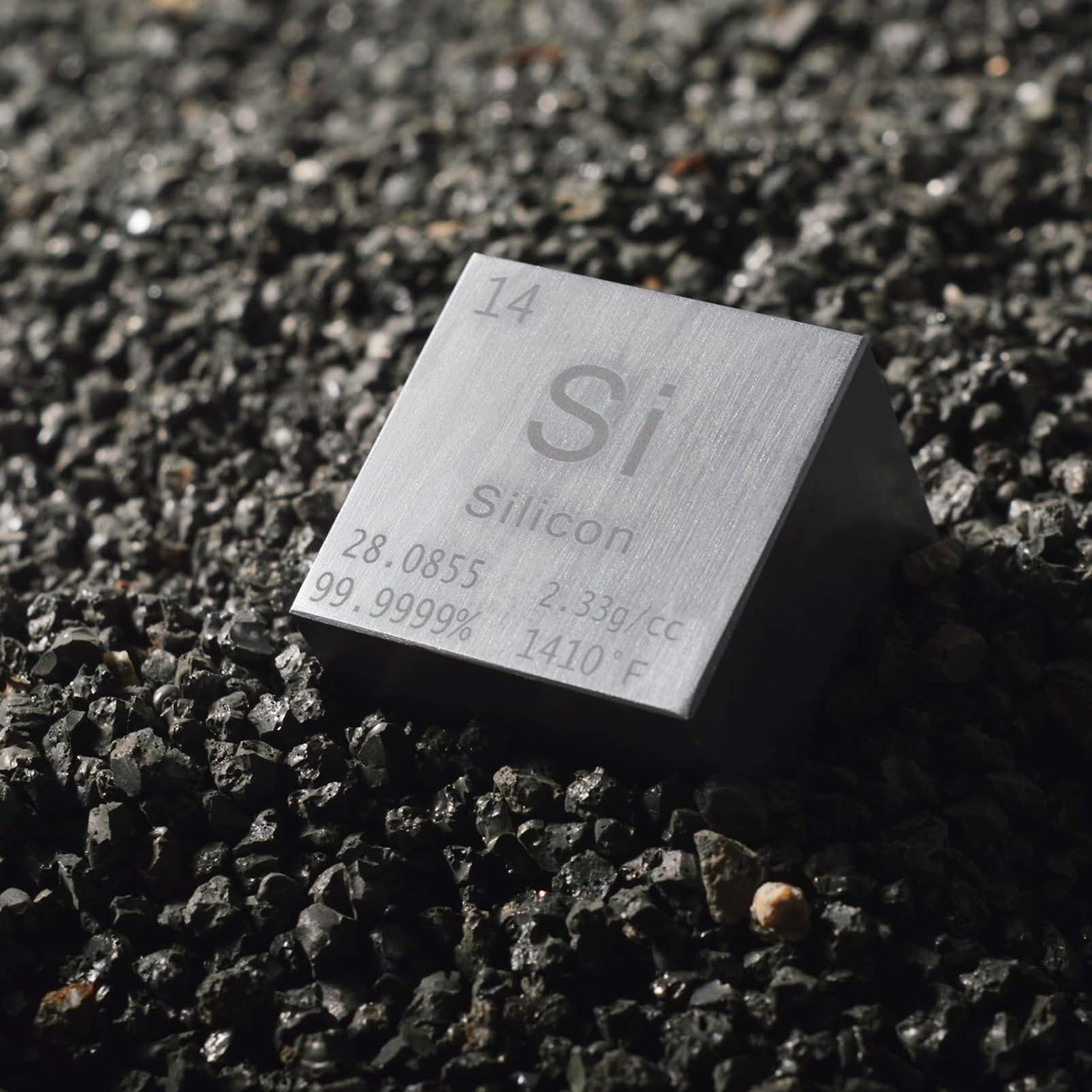 1 Inch Silizium Würfel 25,4 mm Metall Dichte Würfel reines Metall hohe Dichte Element Würfel für Element Sammlungen Labor Experiment Material Hobbys