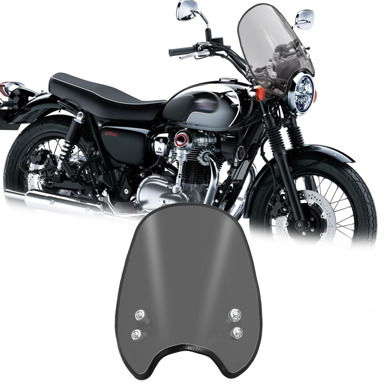 Amazon | HUANGCJCJ For メグロ K3 MEGURO K3 2025 バイク用 風防