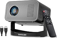 DOFELLON P16 Mini Projector Native 1080P 4K Support WiFi 6 Bluetooth 5.4 360° Portable Auto Keystone
