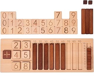 Wooden Math Board, Addition and Subtraction Learning Toy, Mathematical Game for Kids, Educational Activity with Hands-on Manipulatives