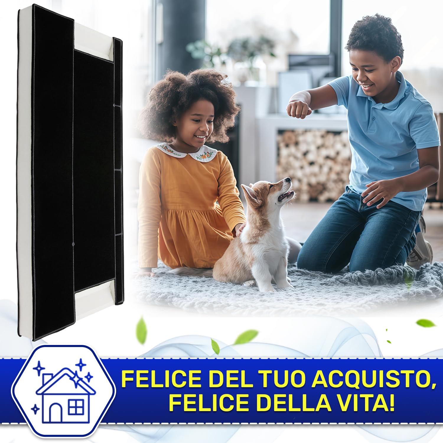 2x Filtro Carbone Attivo Cappa Aspirante Cucina 380x195x27mm per Bosch