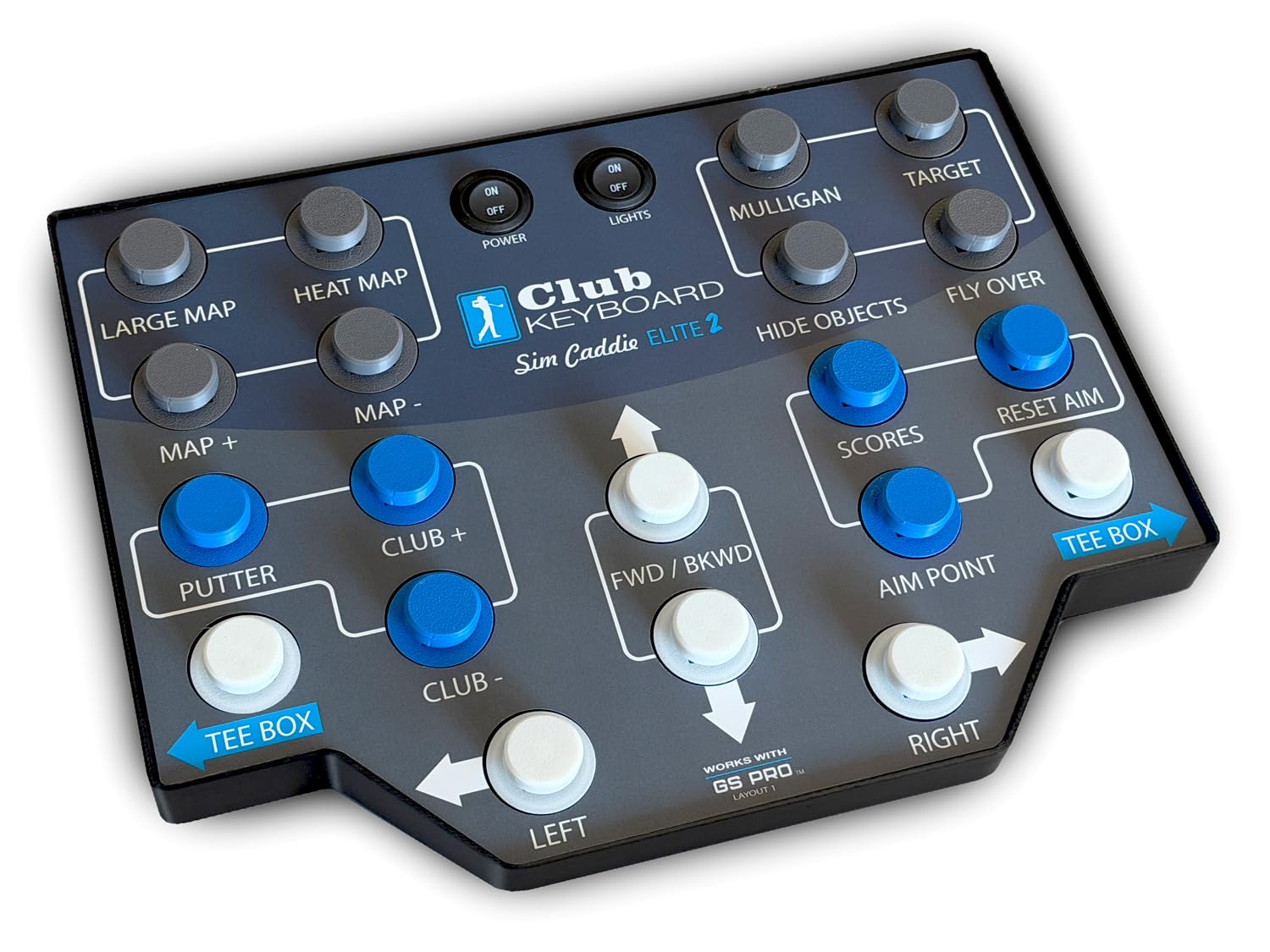 Club Keyboard Elite Series Wireless 20 Button GS Pro Golf Simulator Control Box (Green)