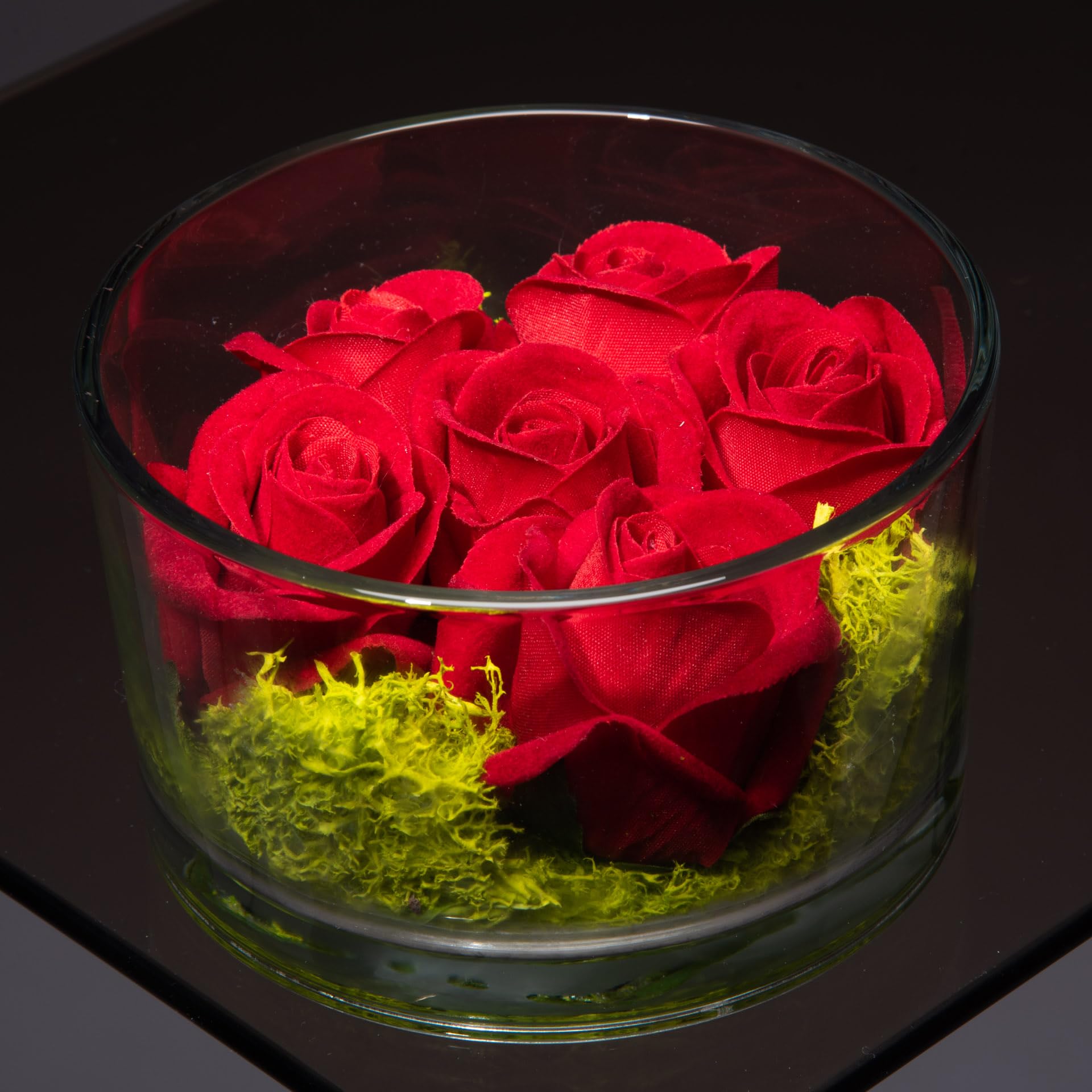 Rose artificielle sous cloche By ED : fleur rouge haut de gamme pour décoration élégante
