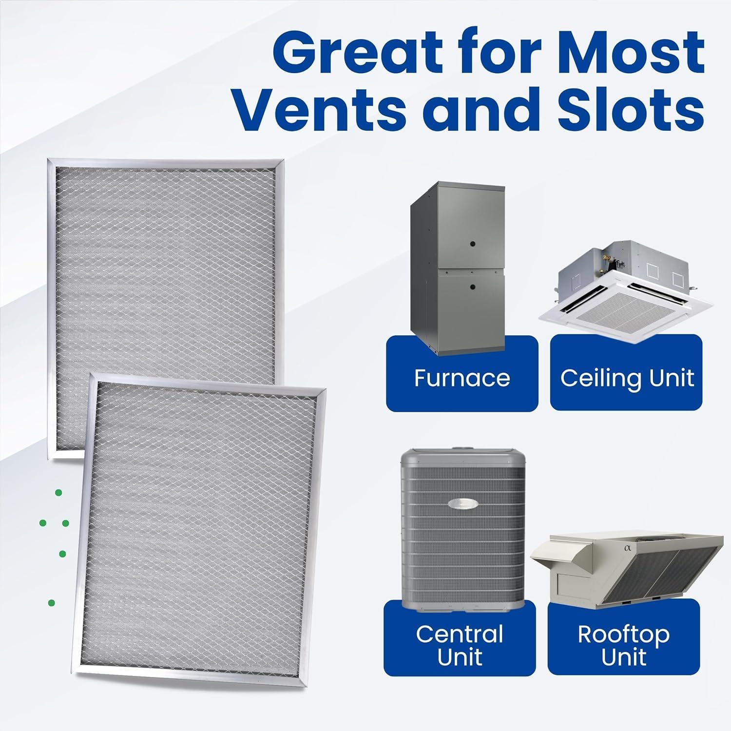 McPherson Reusable Air Filter 20x20x1 (Actual: 19.75" x 19.75" x 0.875") | Washable MERV 8 | Made in USA Metal Frame | HVAC AC Furnace | Permanent | Pet Dust Filtration