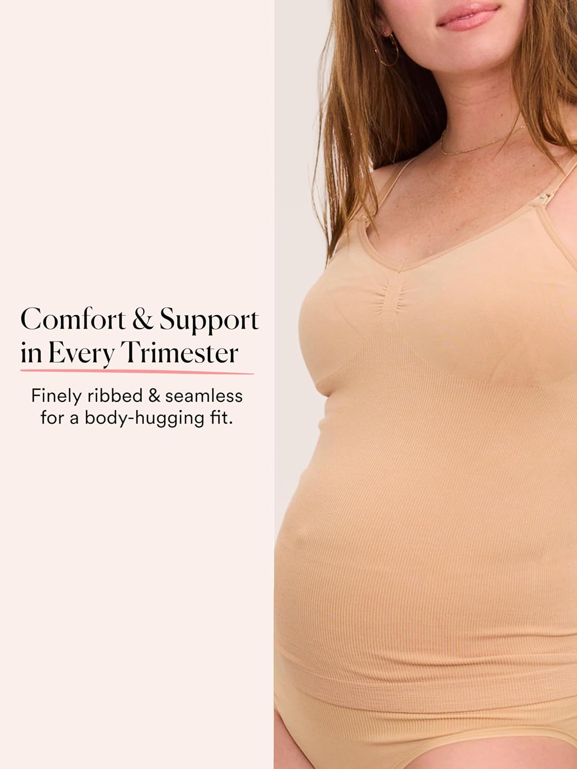 HATCH The Essential Nursing & Pumping Tank Top for Breastfeeding & Hands-Free Pumping, Seamless with Adjustable Straps