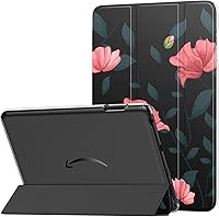 Vista 19 de MoKo Funda para tablet Yaxa Kindle Fire HD 8 y 8 Plus (12/10ª generación, 2024/2022/2020) de 8 pulgadas, funda de piel sintética con triple