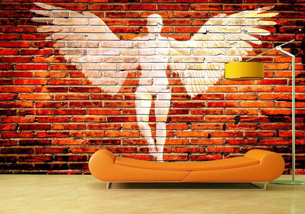 Papier peint photo 3D ange WLLLO pour masquer les défauts de mur salon 400x280