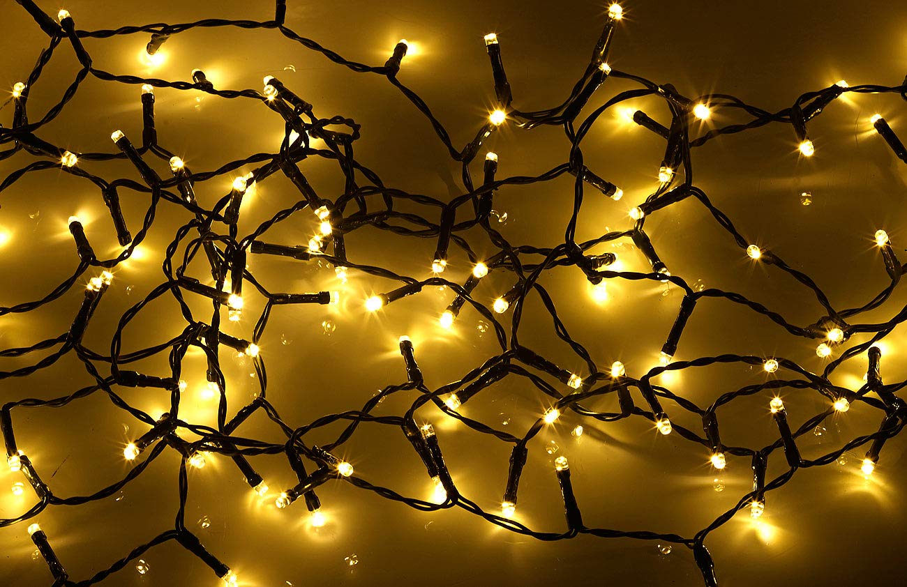 Guirlande lumineuse effet cascade pour sapin de Noël, 320 LED, avec bluetooth & application [Lunartec]