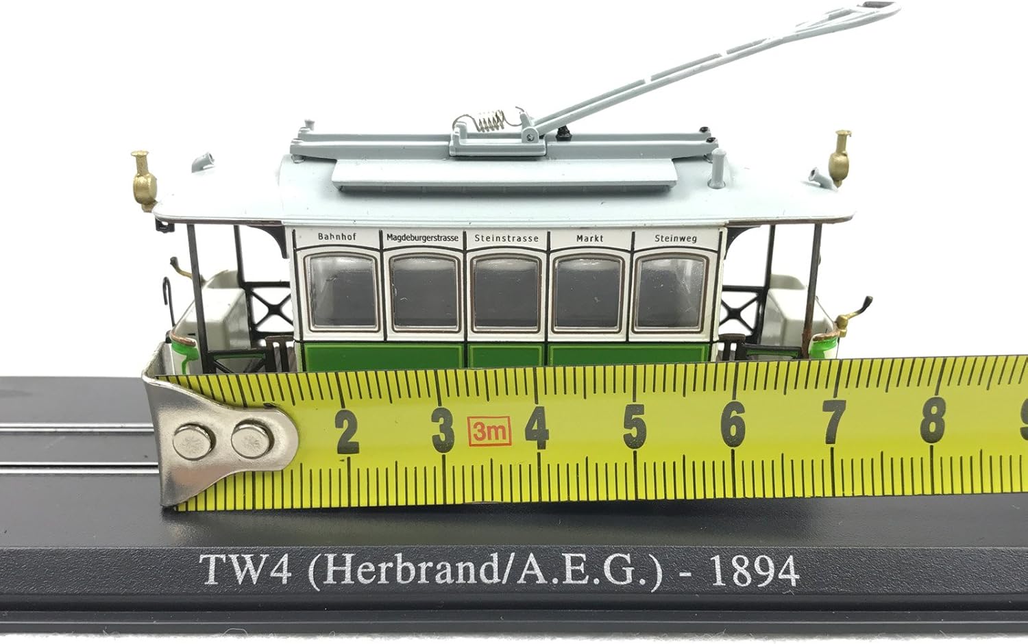 Atlas Limited Edition 1:87 Scale TW4 Herbrand A.E.G 1894 Tram Model (Colour Green White)