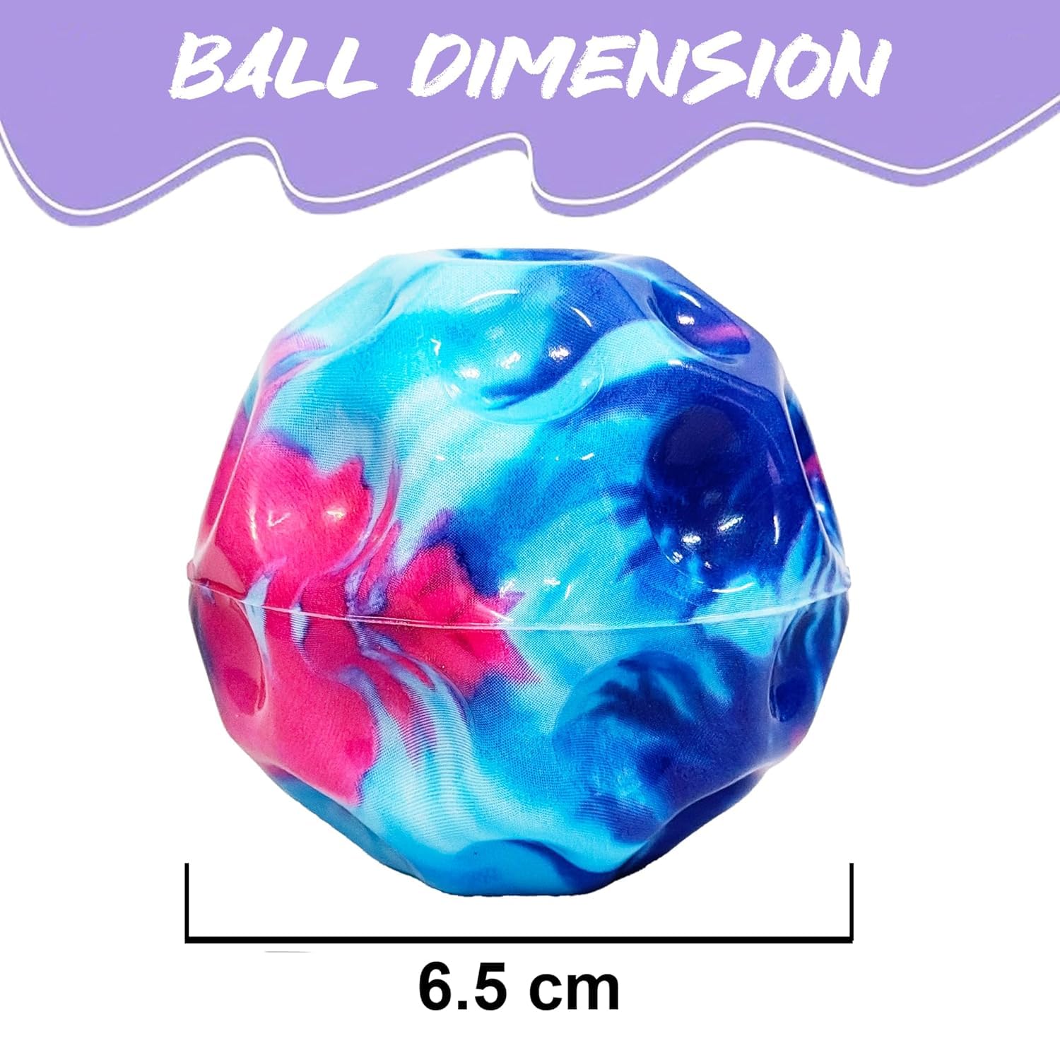 Ice Cube Stress Ball-Soft Slow-Rising Squishy Toy for Anxiety Relief, Sensory Play, and Focus-Safe, Non-Toxic & BPA-Free-Great for Kids, Adults, Office & Classroom Use (3, Moon Ball(2.75 INCH)) 1