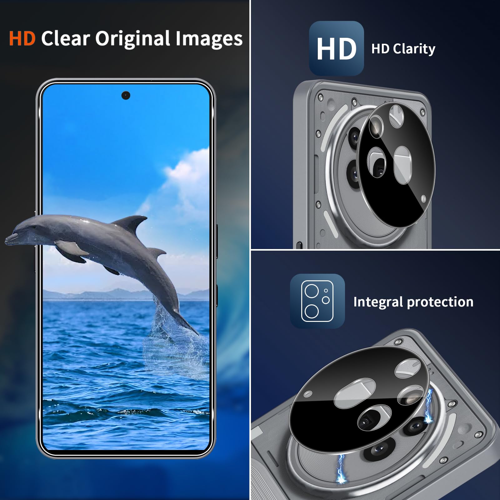 Panzerglas Schutzfolie Für Nothing Phone 3A Pro – 2x Display + 2x Kamera, 9H Härte, Kratzfest (HD Klar)