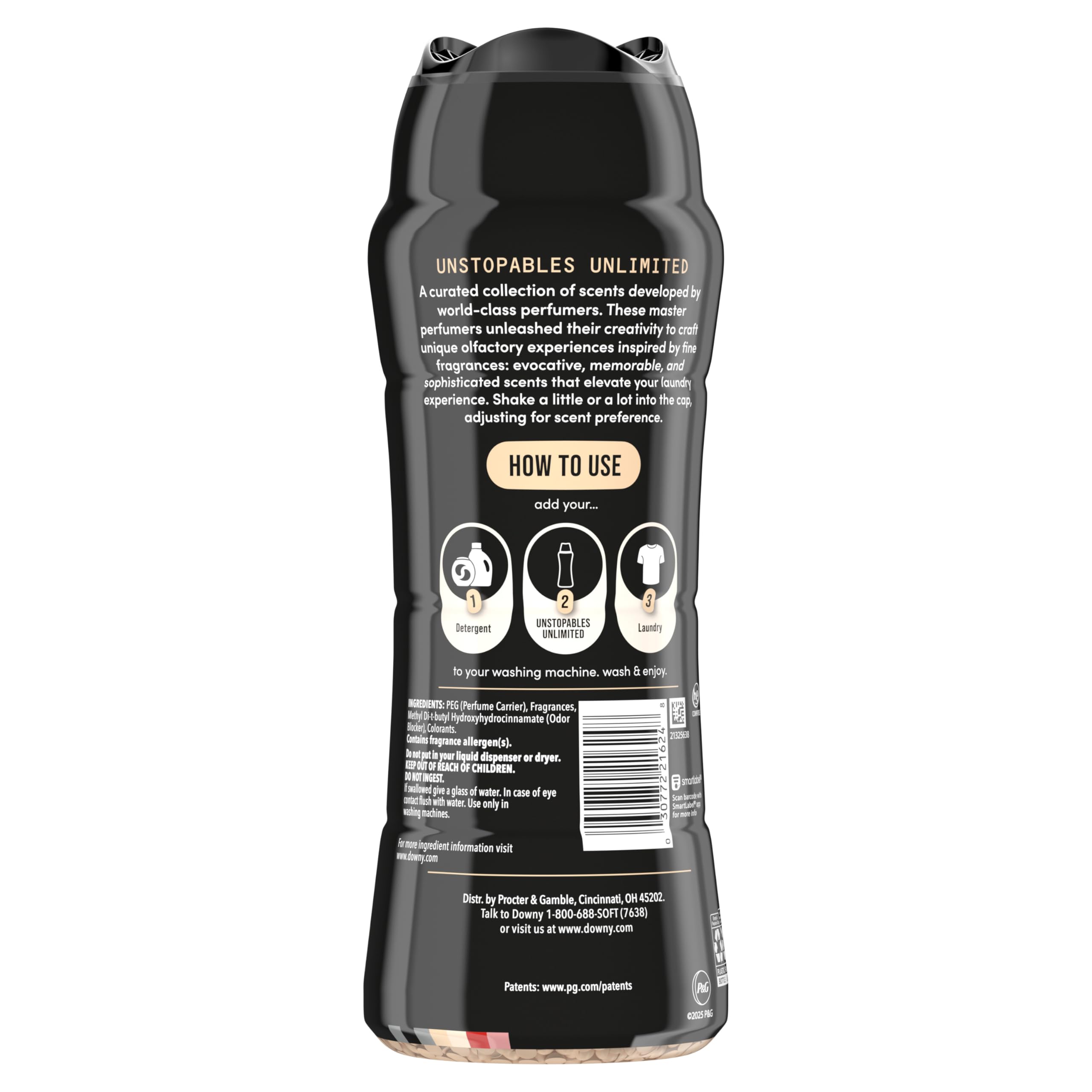 Downy Unstopables Unlimited Collection In Wash Laundry Scent Booster Beads, No. 26, Fine Fragrance, Long Lasting Fresh Scent Beads, 21.1 oz