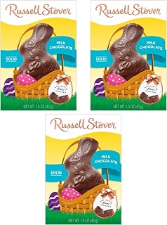 Milk Chocolate Bunnies - Pack of 3 - Perfect for Easter Baskets and For Sharing with Friends and Family - Great Taste - 1.5 oz Bunnies