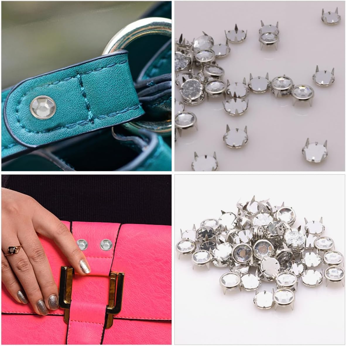 100pcs Silver Iron DIY Rivets Round Decorative Studs for Jeans Hats