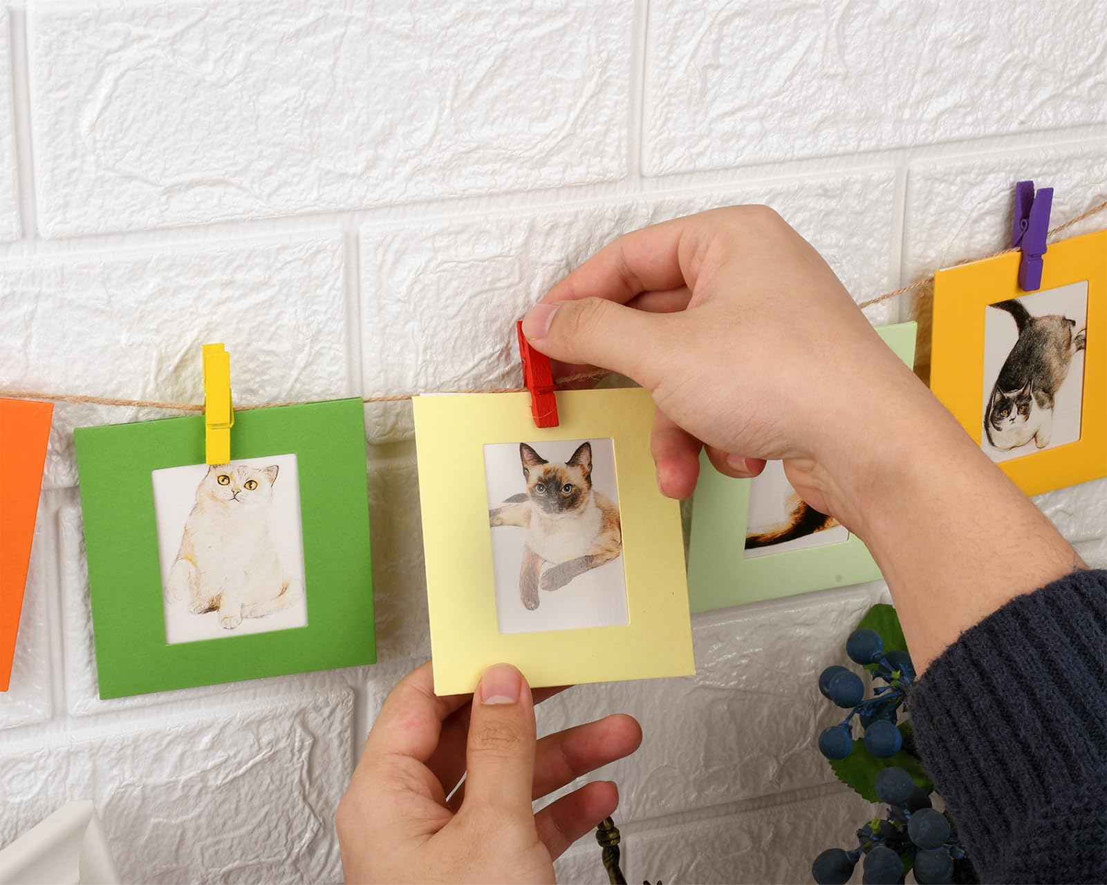 16 Cornici Per Foto 5x7 Cm Per Fujifilm Instax Mini, Colorate, Da Tavolo Con Piedino, Per Esposizione Polaroid