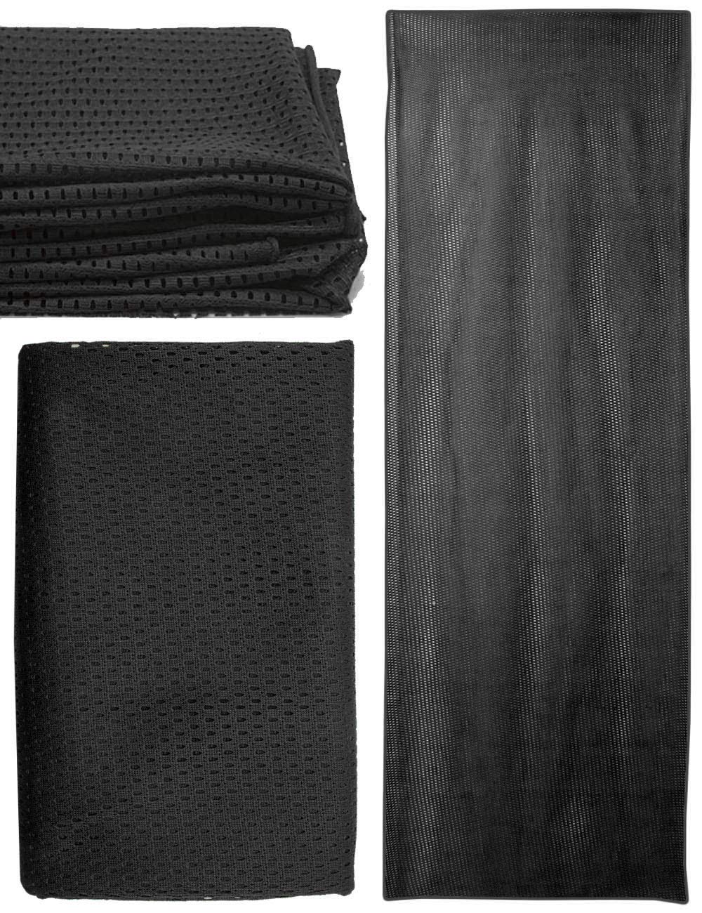 Outdoor – chusta na szyję, chusta wielofunkcyjna, chusta na głowę, szal, opaska na czoło, maskowanie, ochrona na świeżym powietrzu, polowanie, wędkowanie, militarna, tkanina siateczkowa, kolor czarny