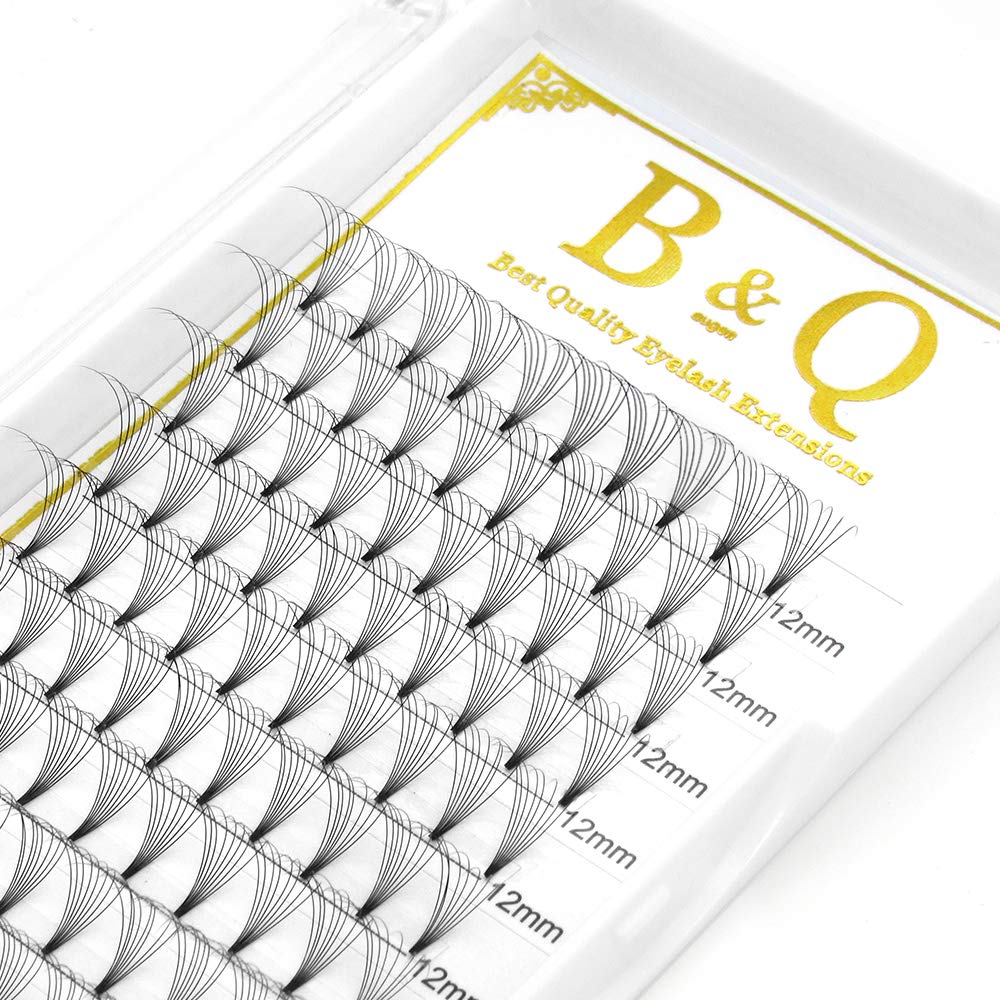 B&QaugenReady Fan Eyelashes Volume Eyelash Extension 4D 6D (8-15 mm, 8D-C-0.07)