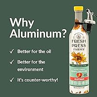 Vista 7 de Fresh Press Farms Aceite de girasol virgen extra prensado en frío, 16.4 onzas líquidas (paquete de 2), alto oleico, cultivado en Georgia, 100% hecho