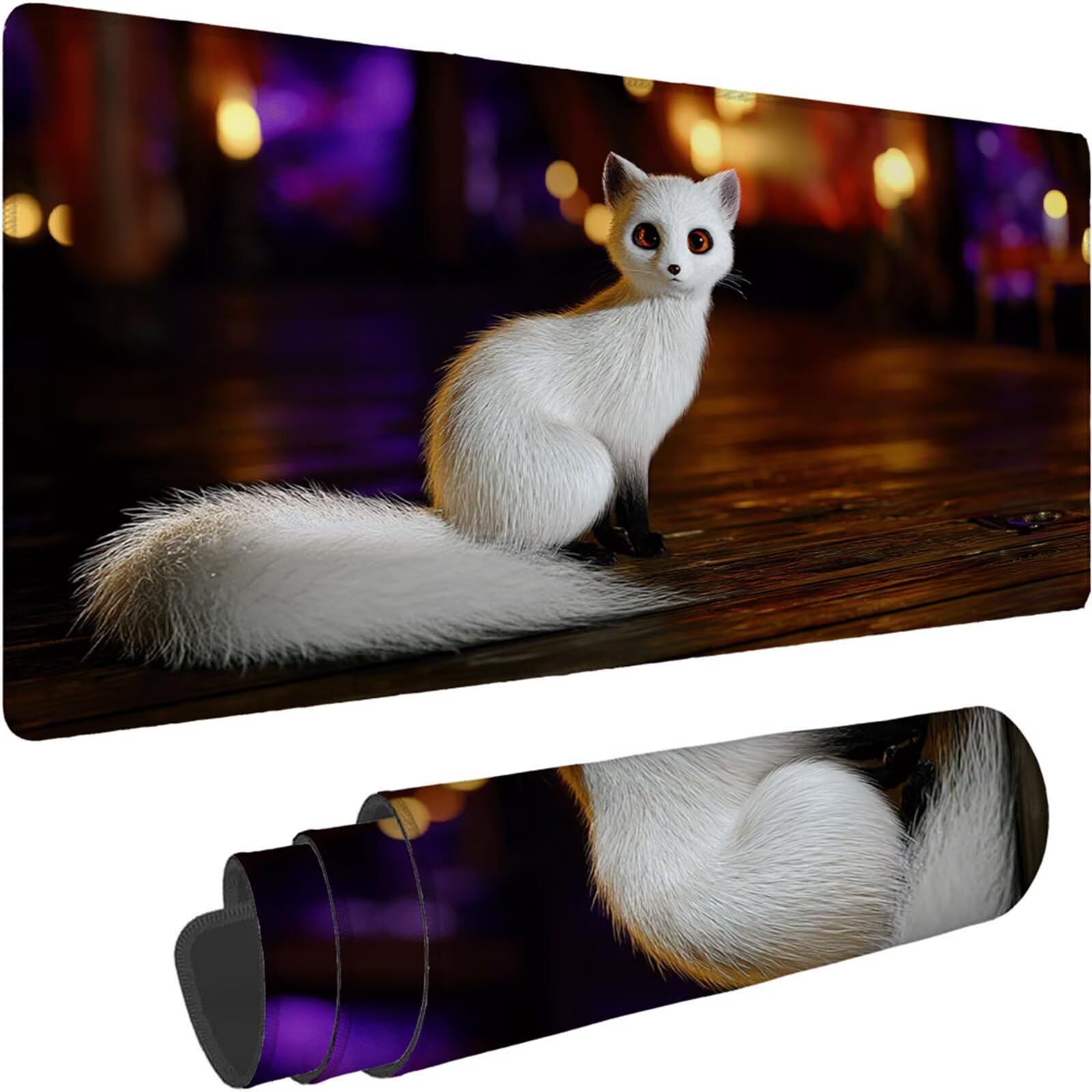Gamingowa podkładka pod mysz 1200 x 600 x 3 mm, XXL, wodoszczelna, odporna na ścieranie, z przyszytymi krawędziami, czarna, podkładka na biurko, poprawia prędkość i precyzję do laptopa, komputera