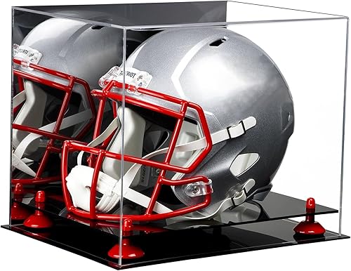 Miniatura 60 de vitrina de acrílico tamaño real casco fútbol americano.