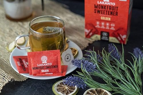 Miniatura 5 de Lakanto Golden Monk - Edulcorante de frutas con paquetes de eritritol, reemplazo de azúcar de caña cruda, cero carbohidratos netos, cero calorías,