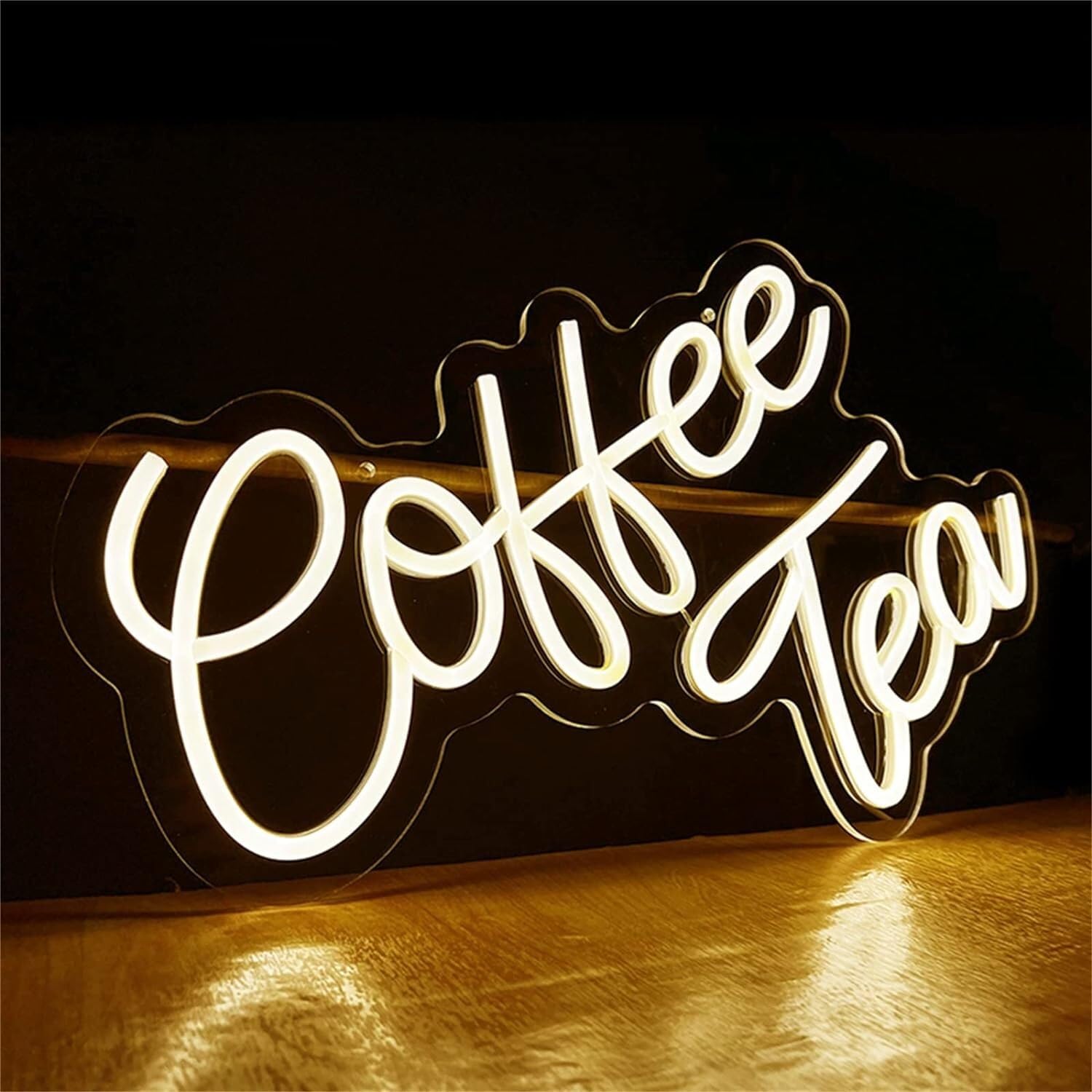 Znak neonowy LED Kawa i herbata Neony, ciepłe białe neony LED do kawiarni i restauracji Party Decor, 43X32cm