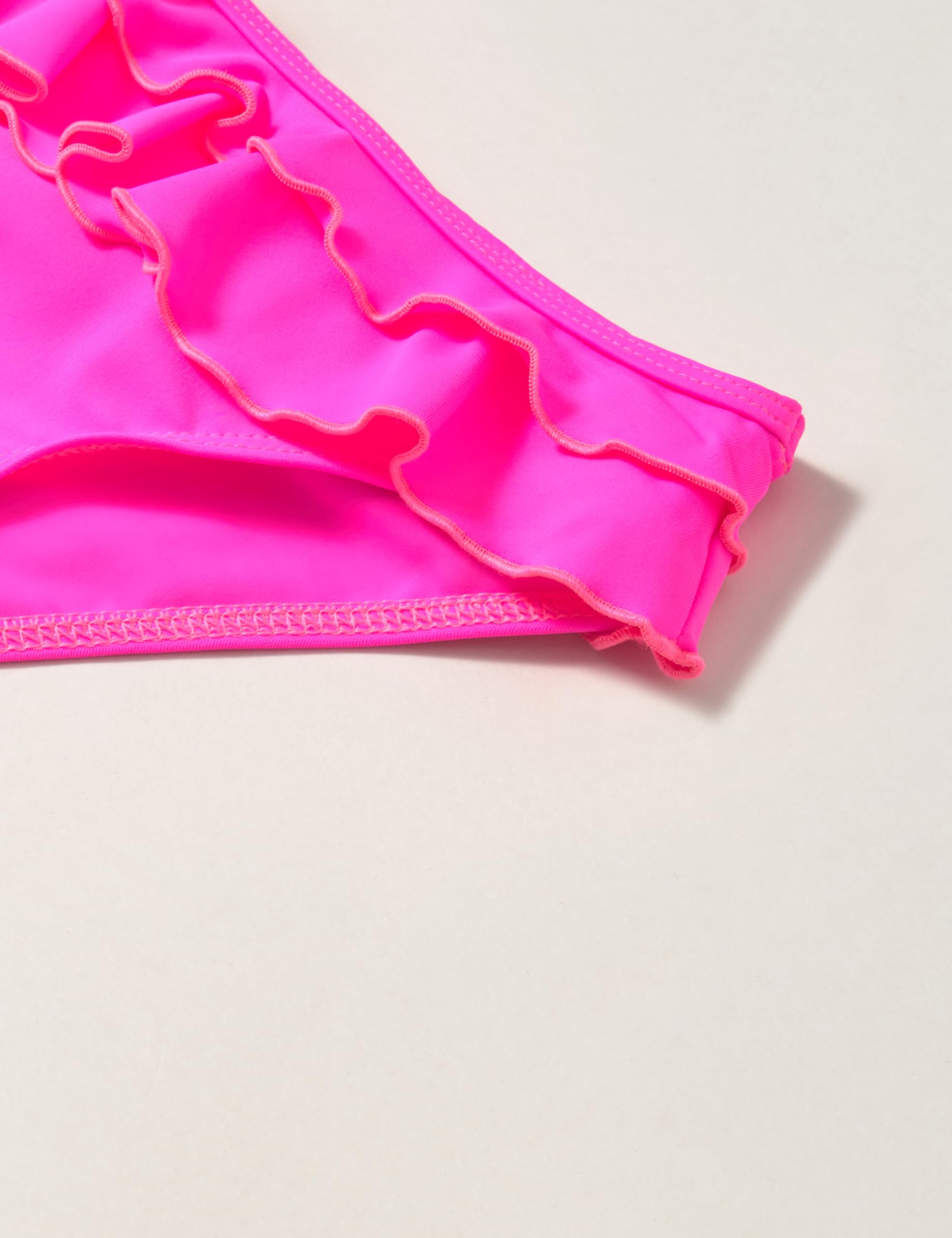 Haute pression Culotte Uni Rose Fluo Maillot de Bain Bambins Bébé Fille