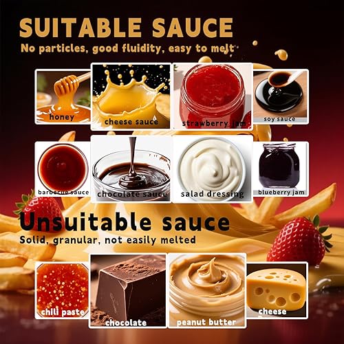Miniatura 5 de SNICE Dispensador eléctrico de queso nacho dispensador calentador de chocolate, bomba de acero inoxidable 304, dispensador de dulce de azúcar